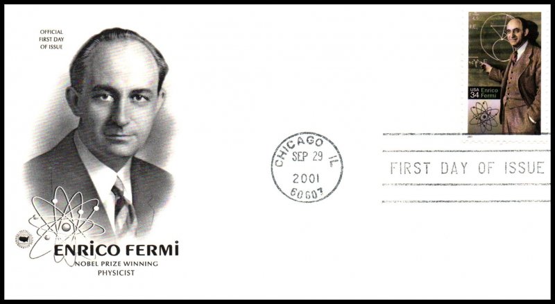 US 3533 Enrico Fermi PCS U/A FDC