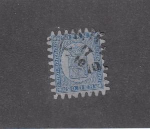 FINLAND # 9  20p  COAT OF ARMS BLUE TYPE 3 WITH CANCEL