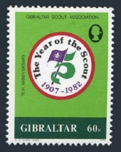 Gibraltar 439, MNH. Michel 455. The scouting year 1982. Emblem.