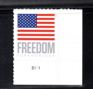 US Scott 5787 2023 Freedom Flag BCA Pane - MNH Plate Number Single