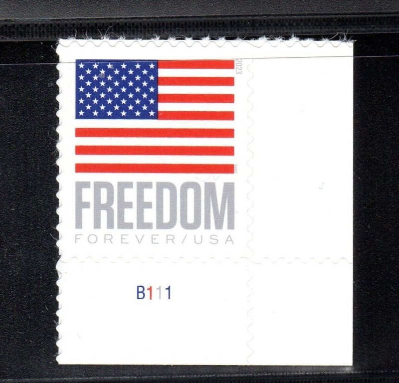 US Scott 5787 2023 Freedom Flag BCA Pane - MNH Plate Number Single