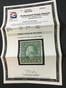 US #452 MINT OG NH **PSE GRADED 95 CERT** $ LOT #10164-15