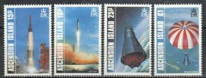 Ascension Stamp 420-423  - First manned space flight 25th anniv