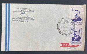 1967 Buenos Aires Argentina First Flight Airmail Cover To Frankfurt Germany