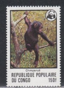 Congo # 456, WWF - Chimpanzee, Mint NH, 1/3 Cat.