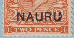 NAURU 4a DOUBLE ALBINO OVERPRINT  MINT HINGED OG * NO FAULTS EXTRA FINE! - NBZ