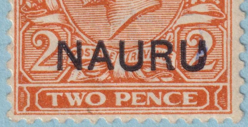 NAURU 4a DOUBLE ALBINO OVERPRINT  MINT HINGED OG * NO FAULTS EXTRA FINE! - NBZ