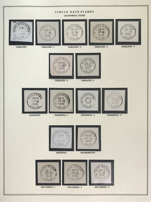 US Circular Date Stamp Collection (Odd/Boys/Girls/Double Town/Port/City/State)