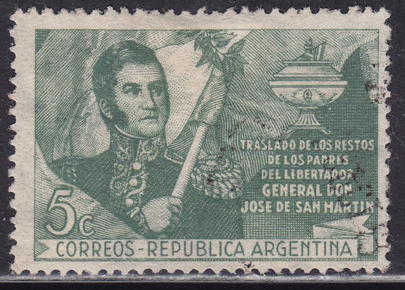 Argentina 570 USED 1949 Gen. Jose de San Martin