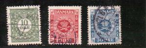 Denmark  Scott#  178-180  Used