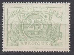 Belgium - 1891 Railway stamp 25c - MNH (8518)