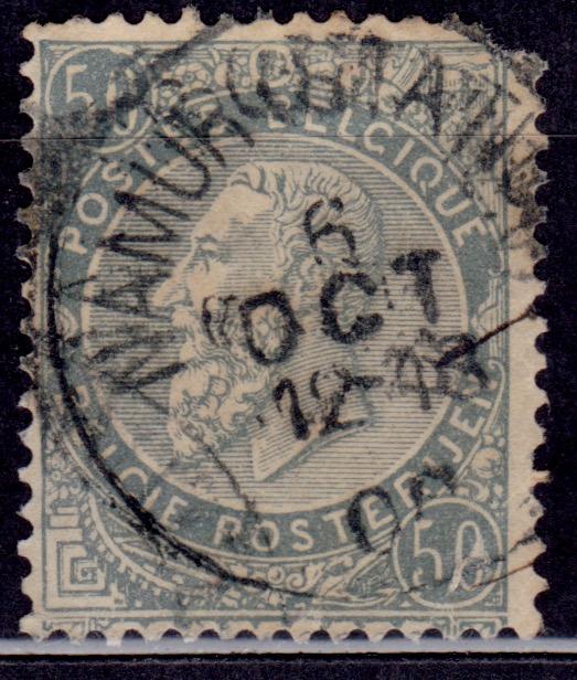 Belgium, 1893-1900, King Leopold, 50c, sc#71, used
