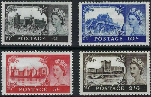 1967 Castle High Values (SG 759-762) No Wmk 2/6 to £1 Superb U/M Set Cat £10 