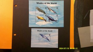 Montserrat 2008 WHALES Scott# 1198-1199 CPL XF MNH set of 2 Souvenir Sheets