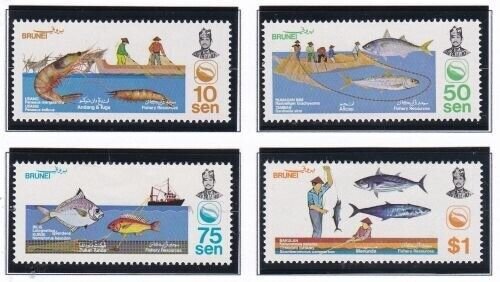 Album Treasures Brunei Scott #300-303 Fishing Industry Mint Nh-