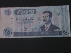 ​IRAQ CENTRAL BANK OF IRAQ-250 DINARS- CIRCULATED BANK NOTE-VF- PRESIDENT-