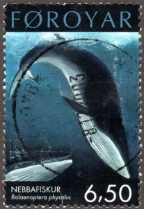 Faroe Islands 404 - Used - 6.50k Fin Whale (2001) (cv $1.65)