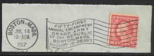 USA 425: Grand Army of the Republic cancel, 14 Jul 1917