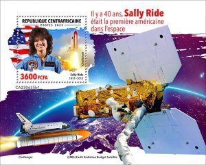 C A R - 2023 - Sally Ride, US Woman Astronaut -Perf Souv Sheet-Mint Never Hinged