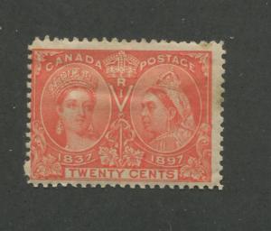 Queen Victoria 1897 Canada 20c Stamp #59 Scott Value $275