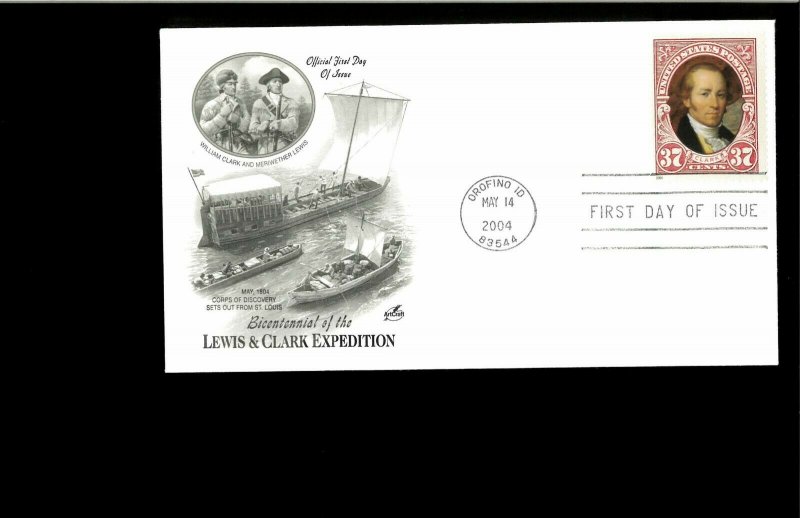 2008 FDC Lewis & Clark Bicentennial Orofino ID