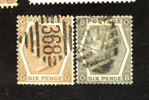 GREAT BRITAIN #59-60 USED FVF Cat $305