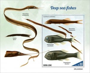 Sierra Leone - 2022 Deep Sea Fish, Bristlemouth, Eel - Souvenir Sheet -