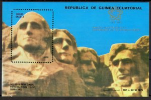 Equatorial Guinea 1976 Mi#Bl.222  American Bicentennial Mount Rushmore S/S MNH