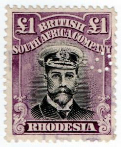 (I.B) Rhodesia/BSAC Revenue : Duty Stamp £1 (SG 242)