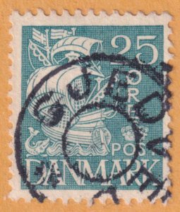 DENMARK 233  USED WITH  GJEDVED UDS STAR CANCEL - DEN-233