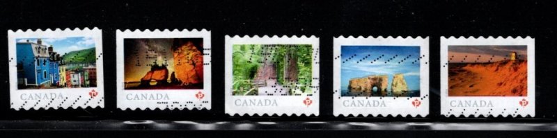 Canada - #3062 - 3066 2018 Far & Wide Coil stamps set/5 - Used