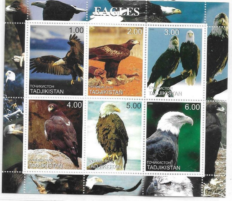 2000    TAJIKISTAN  -  EAGLES   -  MNH 