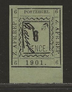 TRANSVAAL SC# 189(SG#15h)  'P' LOWER IN PENCE   VF/MLH