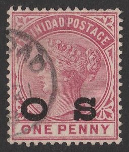 TRINIDAD 1894 'OS' on QV 1d carmine.