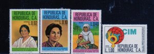 HONDURAS #C695-C698 1981 INTER-AMERICAN COMMISSION 50TH ANNIV. MINT VF NH O.G