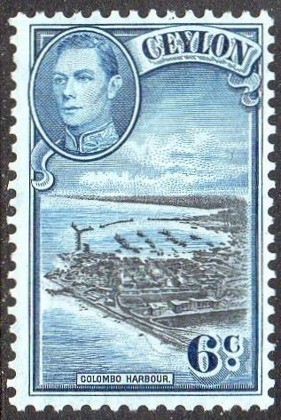 Ceylon 1938 6c Colombo Harbour MH