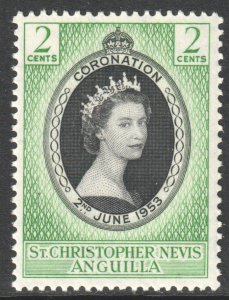 Saint Kitts-Nevis Scott 119 - SG106, 1953 Coronation 2c MH*