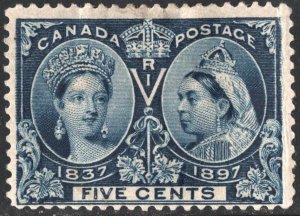 Canada SC#54 5¢ Queen Victoria's Diamond Jubilee (1897) MHR