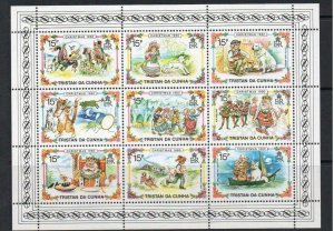 TRISTAN DA CUNHA - 1980 Christmas - SG 287-295, Scott 282 Sheet of 9