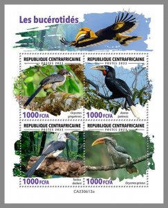 CENTRALAFRICA 2023 MNH Hornbills M/S #613a