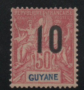 French Guiana Scott 93 MH* surcharge