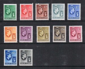 British Virgin Islands 1952 QEII Sc 76-87 set MH