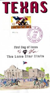 Rare Pugh Designed/Painted Texas Statehood FDC...3 of ONLY 4 created!