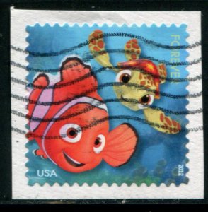 4679 US (45c) Disney-Pixar: Finding Nemo SA, used on paper