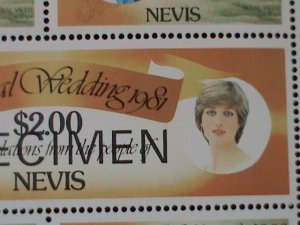 ​NEVIS-1981-SC# 137- RARE SPECIMEN-ROYAL WEDDING-MNH SHEET VF LAST ONE-RAR