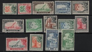 ZANZIBAR 249-262  MNH SHORT SET
