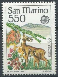 San Marino Sc#1107 MNH, 550L multi, Europa (C.E.P.T.) 1986 - Protection of th...