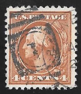 503 4 cents SUPERB CANCEL Washington, Brown Stamp used EGRADED F 59