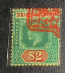 1921 Straits Settlements Edward VII Scott # 126a High CV Free US Shipping HI CV