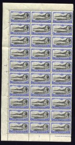 Ascension SG25 3d Black and Ultramarine U/M Block 30 Cat 75+++ Pounds